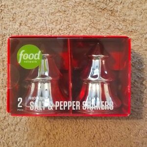 NEW Christmas Tree Salt and Pepper Shakers, Food Network, Silver, Never …